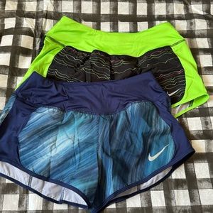 2 PAIRS OF NIKE LINED SHORTS SIZE XS NWOT